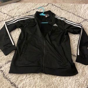Black, Adidas jacket.